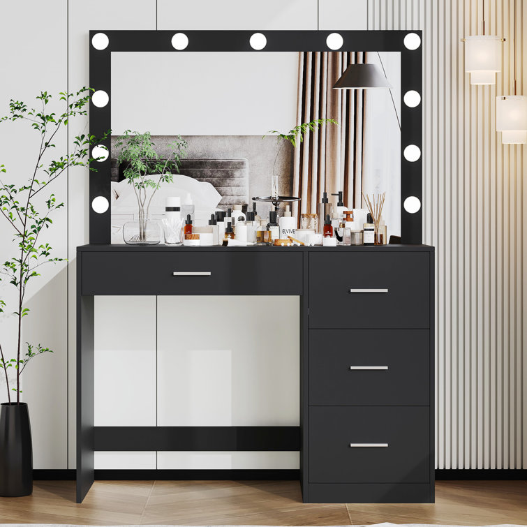 Makeup stand deals with mirror